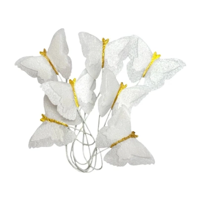 Вафельные белые бабочки, 7 шт.