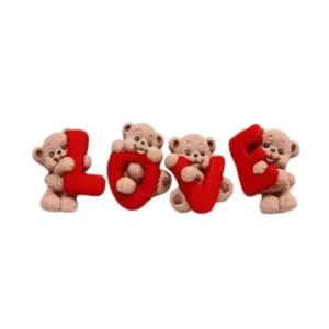 Кондитерское украшение «Мишки Love», высота 4 см.