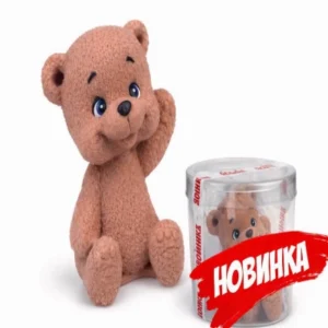 Кондитерское украшение «Приветливый мишка», коричневый, высота 6,5 см.