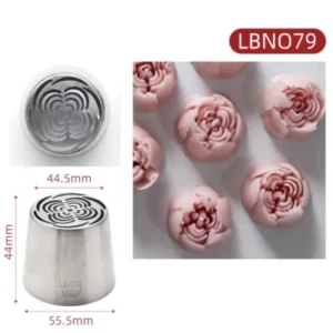 Металлическая кондитерская насадка для зефира с красивым рельефным узором.