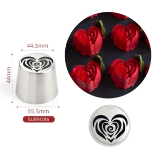 Металлическая кондитерская насадка для зефира с узором «Сердце».