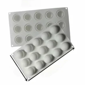 Силиконовая форма «Полусфера» для евродесертов. 15 ячеек Ø 39 мм.