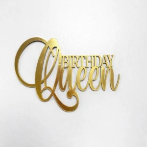 Золотой топпер Birthday Queen