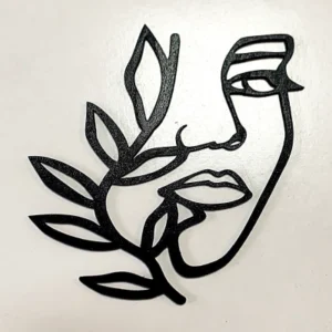 Черный топпер «Силуэт лица» для стильного декора торта.