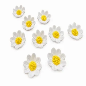 Кондитерское украшение «Ромашка». Набор из 9 декоративных элементов.