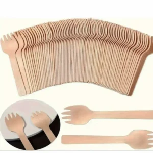 Деревянная десертная вилочка, 10,5 см, 1 шт.