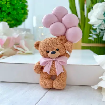 Мишка с шариками из шоколадной глазури, 1 шт.
