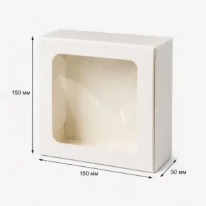 Коробка с окном 150×150×50 мм.